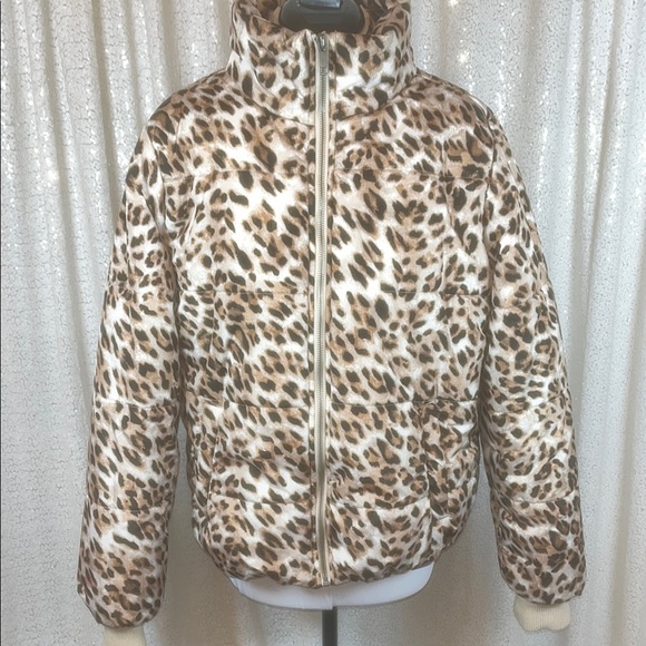 Gianni Bini Jackets & Blazers - Gianni Bini Leopard Print Puffer